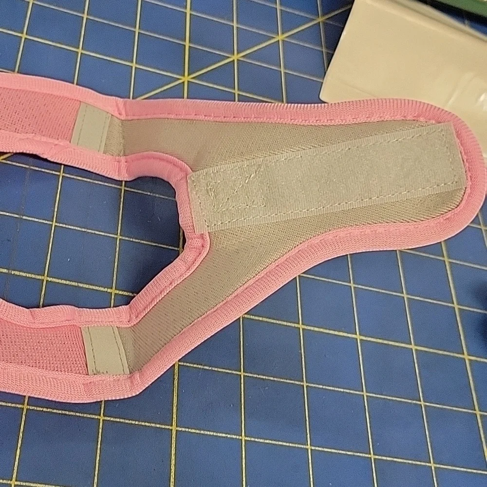 Pink & Gray Mesh Pet Buckle & Velcro Harness 12